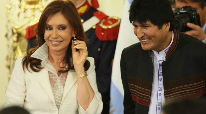 Cristina Fernández y Evo Morales (La Nación)