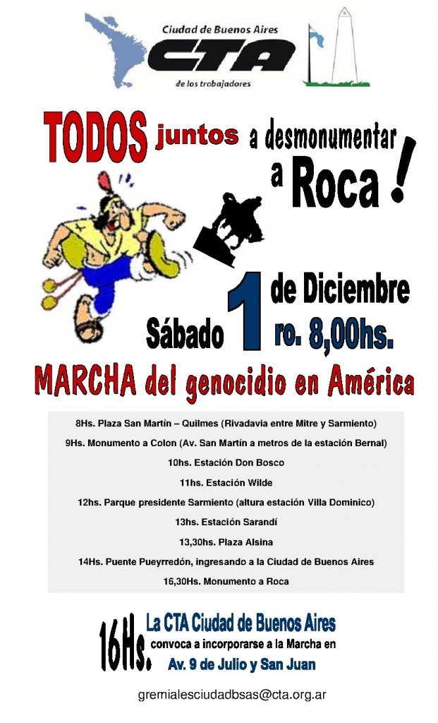 AFICHE A DESMONUMENTAR A ROCA