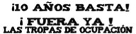 10 años basta fuera ya