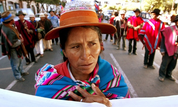 An indigenous woman in Bolivia where moves to frack are meeting with increasing concern among civil society. 