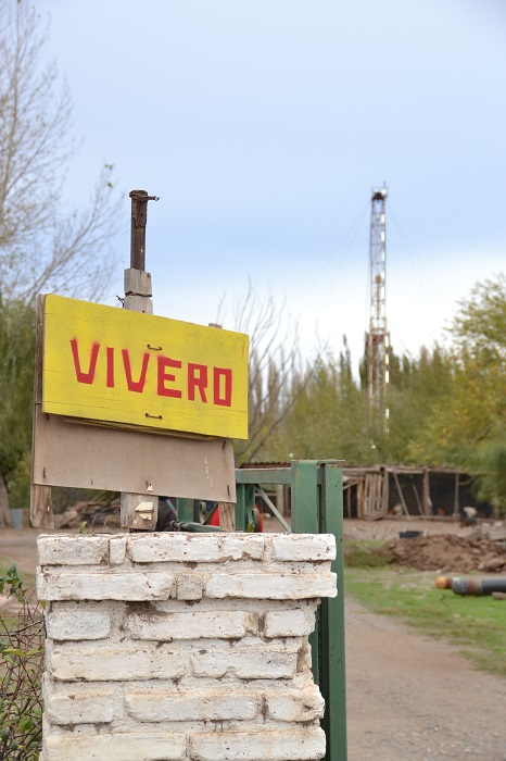Vivero en donde vive Ruben Ibañez afectado por la explosión del pozo gasifero EFO 141