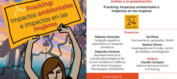 presentación del informe "Impactos del fracking en las mujeres"